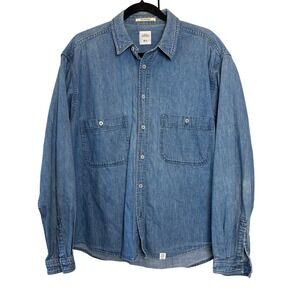 Bedwin & The Heartbreakers Mens Denim Heavyweight Work Shirt Jacket Shacket S/M